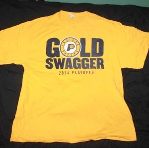 Indiana Pacers Delta Pro Weight Men's 2014 Playoffs Gold Swagger Shirt Size XL